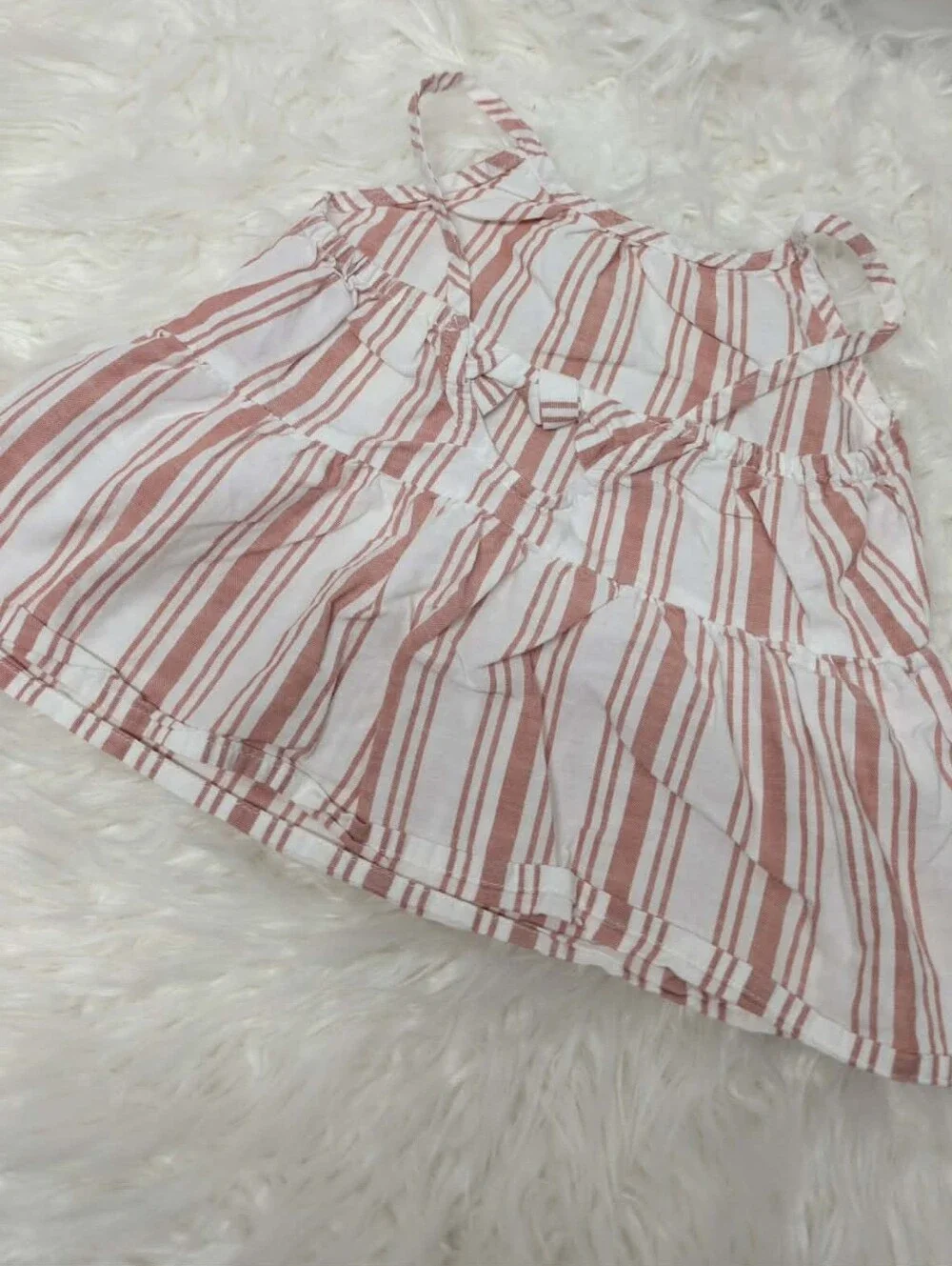 💖10 FOR 20💖OshKosh B'gosh Pink and White Striped Sleeveless Peplum Tank